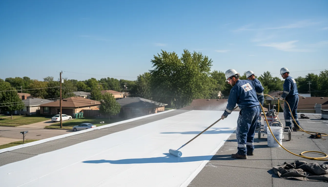 Commercial roof coating in Fulton, IL near me